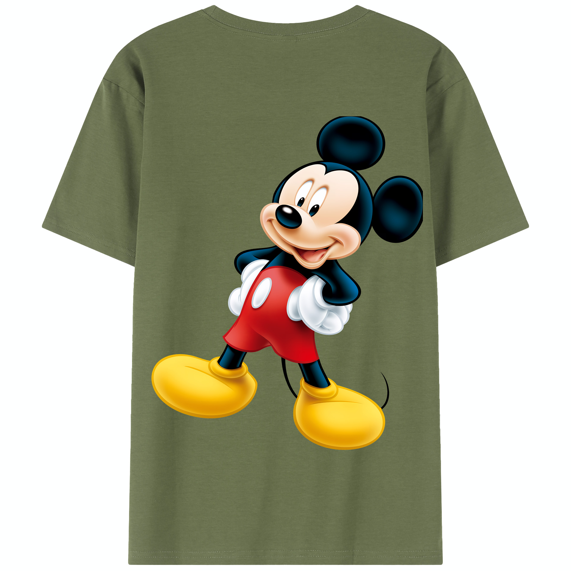 （画像用） ミッキーマウス Mickey Mouse 綿100％半袖Tシャツ（背面プリント）